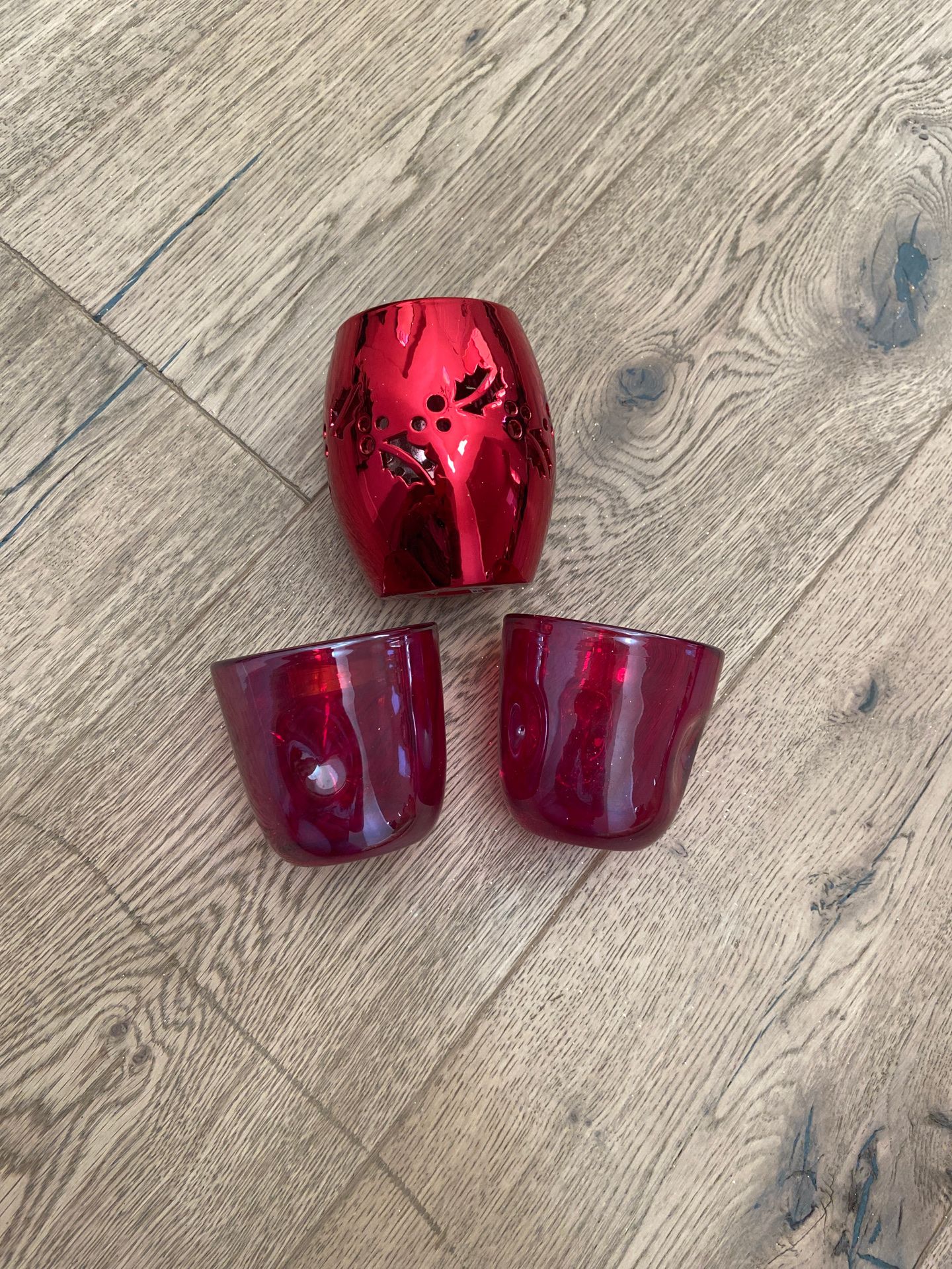 Holiday tea lights candle holder bundle