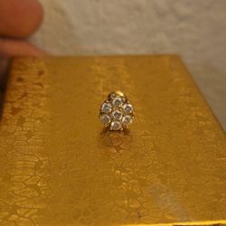 10k Gold Earring Real Diamonds