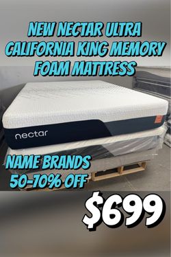 NEW NECTAR ULTRA CALIFORNIA KING MEMORY FOAM MATTRESS