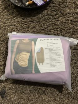 Reusable Castor Oil Pack Wrap – Adjustable, Washable Belly/Back Compress 