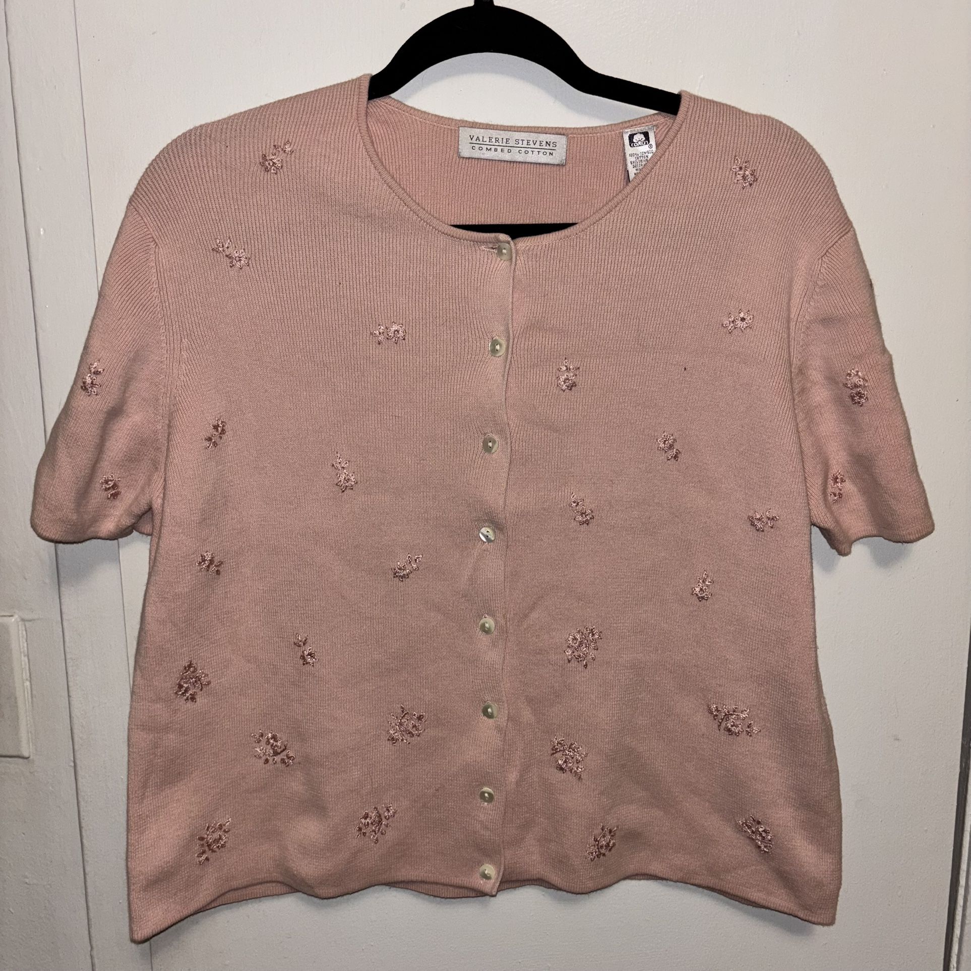 Pink Floral Cardigan 
