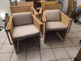 4 Rattan Chairs for Sale