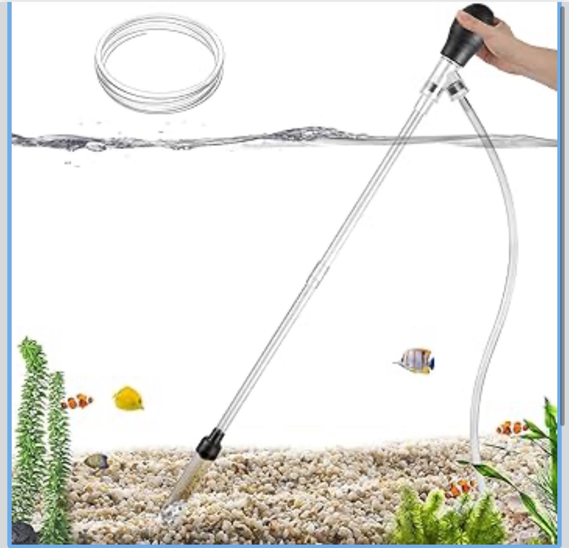 *NEW* Fish Aquarium Gravel Siphon Cleaner w/ 6ft Silicone Hose