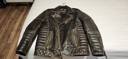 Leather Biker Jacket. M