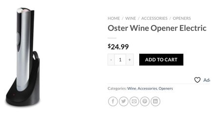 Electric wine opener