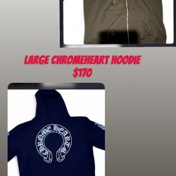 Chrome Hearts Zip-Up Hoodie – Size Large ($170)