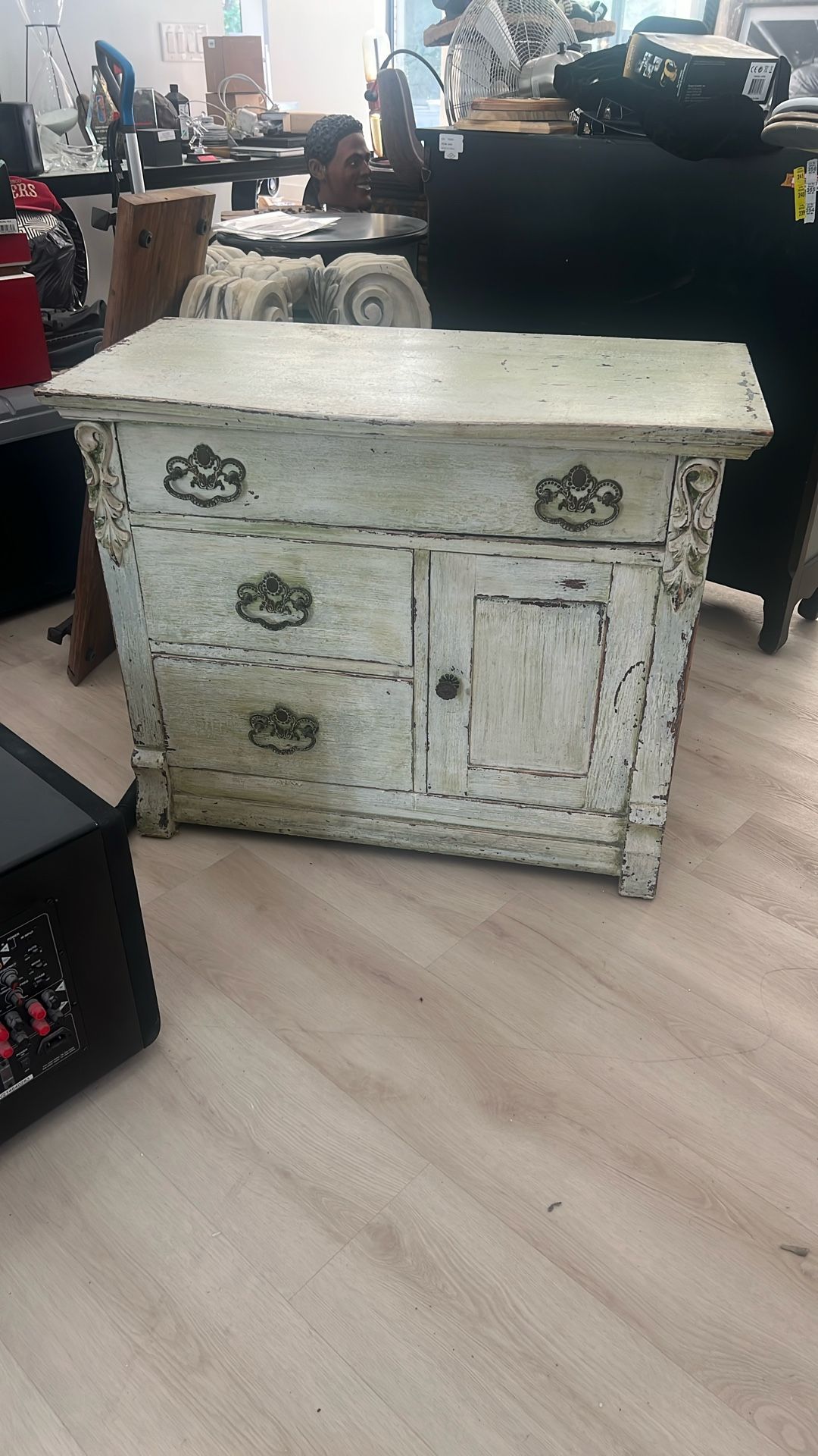 Desk Dresser Antique Vintage Wood