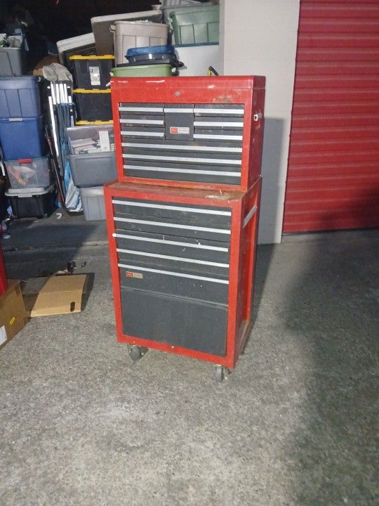 Vintage Combo Sears Craftsman Top 10-Drawer Chest Toolbox /6 Drawer Bottom Box