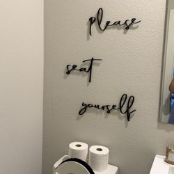 Bathroom Seat Signs 