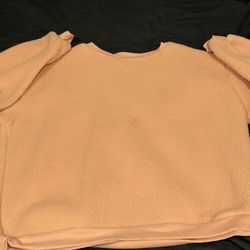 Cute Pink Sherpa Fleece Sweater