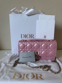 Dior Miss Dior Pink Cannage Mini Bag / Pouch – Authentic – Full Set