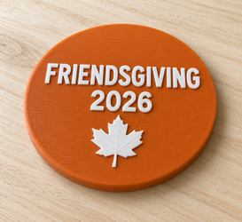 Personalized Friendsgiving Year Keepsake, Fall Plaque, Custom Year and Colors