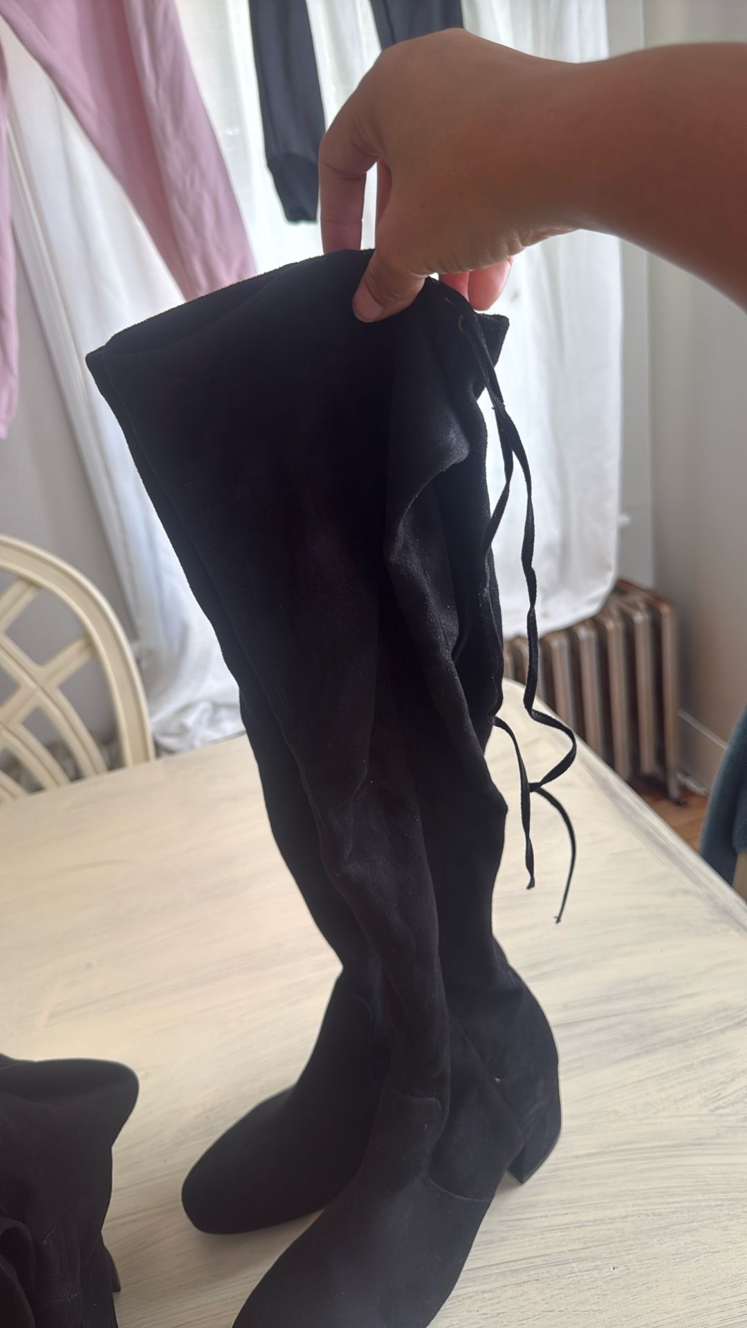 Up To Your Knee Black Boots Size 8