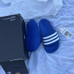 Adidas Kids Adilette Shower Slide Sandals, Size 12K