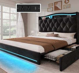 Queen Bedframe LED lights