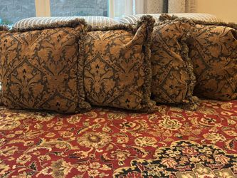 Very Luxurious Fabric. Neutral Colors , Filled With Feathers 