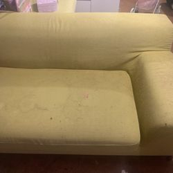 Sillon Seccional Amarillo De 2 Piezas 