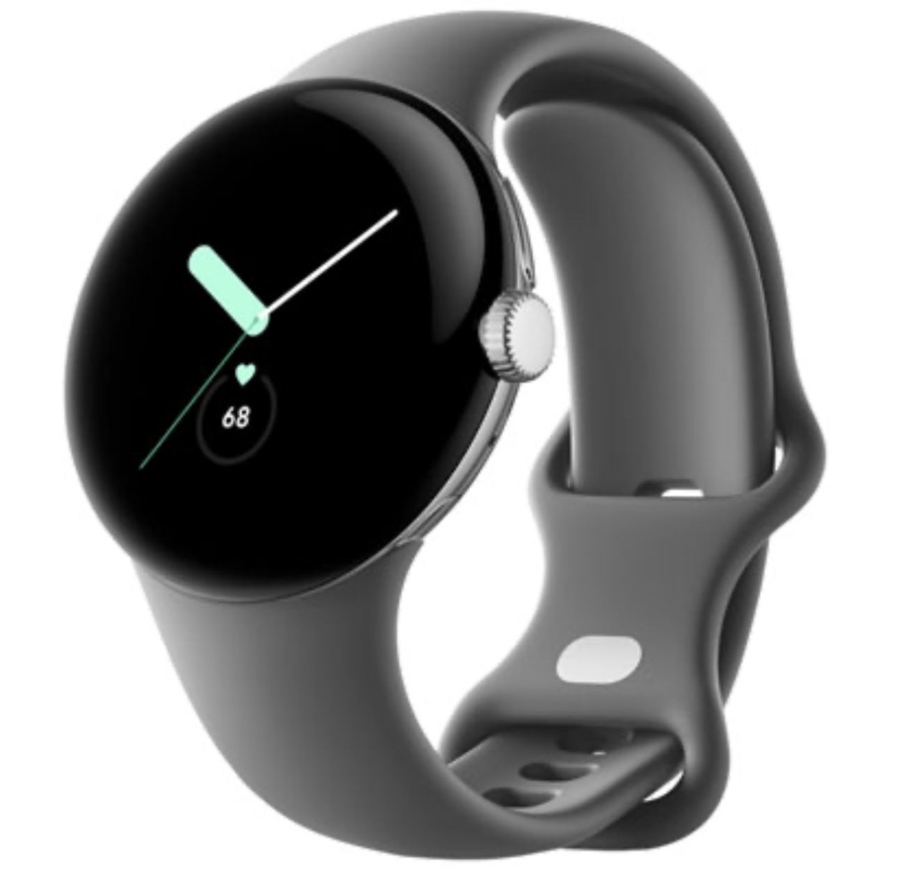 Google Pixel Watch GWT9R (LTE+Wi-Fi) Silver Case/Charcoal Band 41mm Sealed