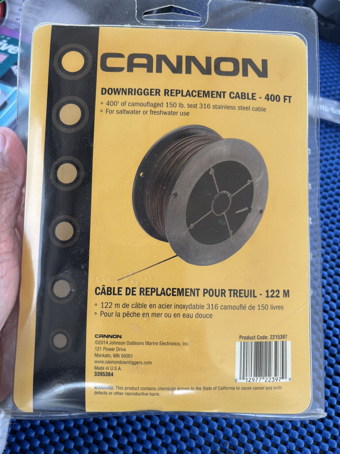Cannon Downrigger Cable 400’