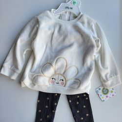 Little Me 18 months Baby Set Black and White Girls New