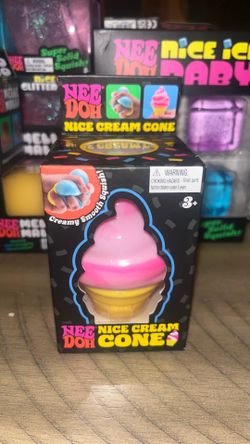 NeeDoh Nice Cream Cone Authentic pink squishy toy