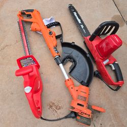 Homelite and black and decker corded tools