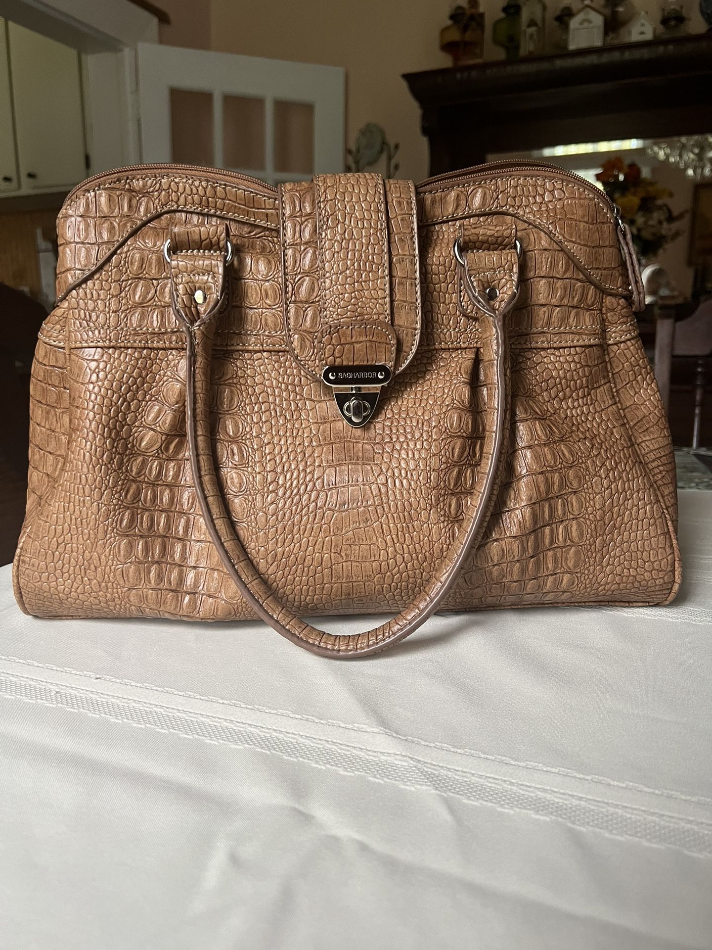 Sag Harbor Faux Alligator Purse