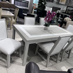 7pc Dining Set 🩶 Grey Color 