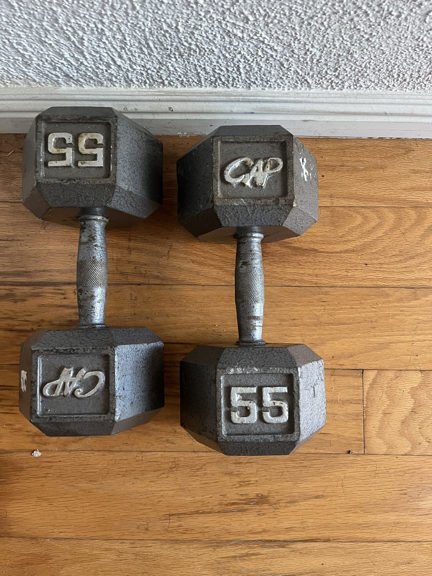 55lb Cast Iron Dumbbells 