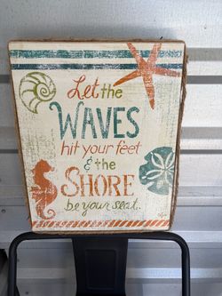 Beach Theme Wooden Wall Sign