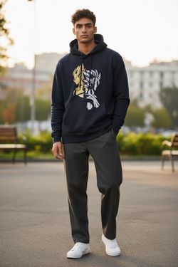 Dragon ball goku and Vegeta golden black hoodie