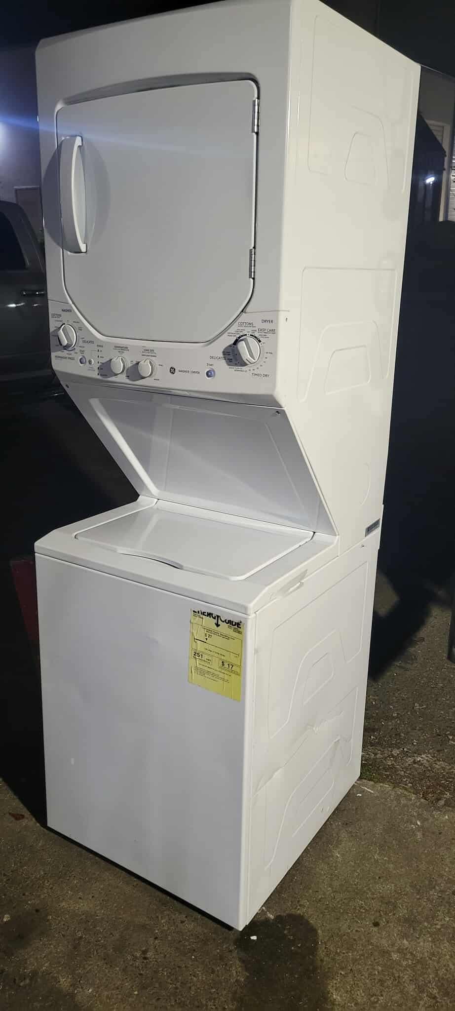 GE stacked washer and dryer set (24”)