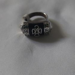 New Sterling Silver Onyx Ring