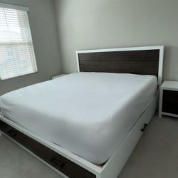Brown And White Bedroom Set