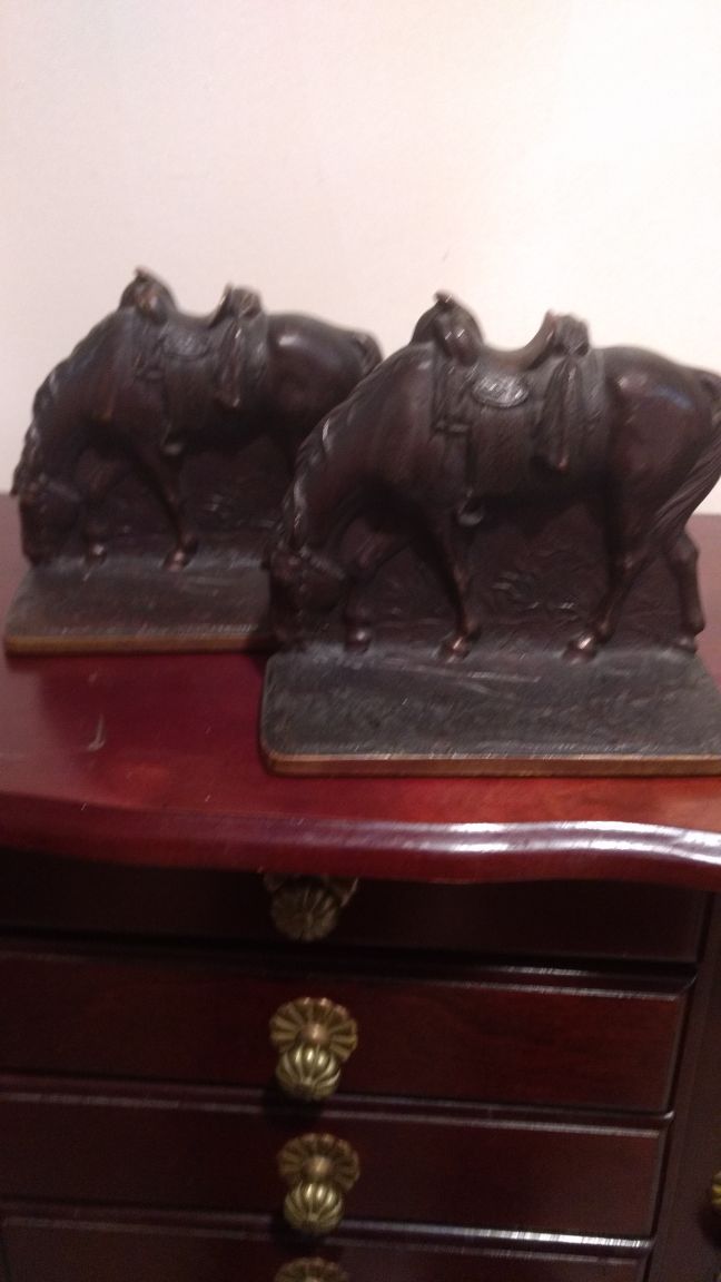 Antique Bronze Bookends