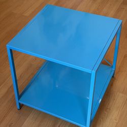 Blue Side Metal Table