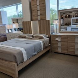 BRAND NEW* Natural Wood 5PC Bedroom Set*Queen $1099,King size $1199 Can Deliver
