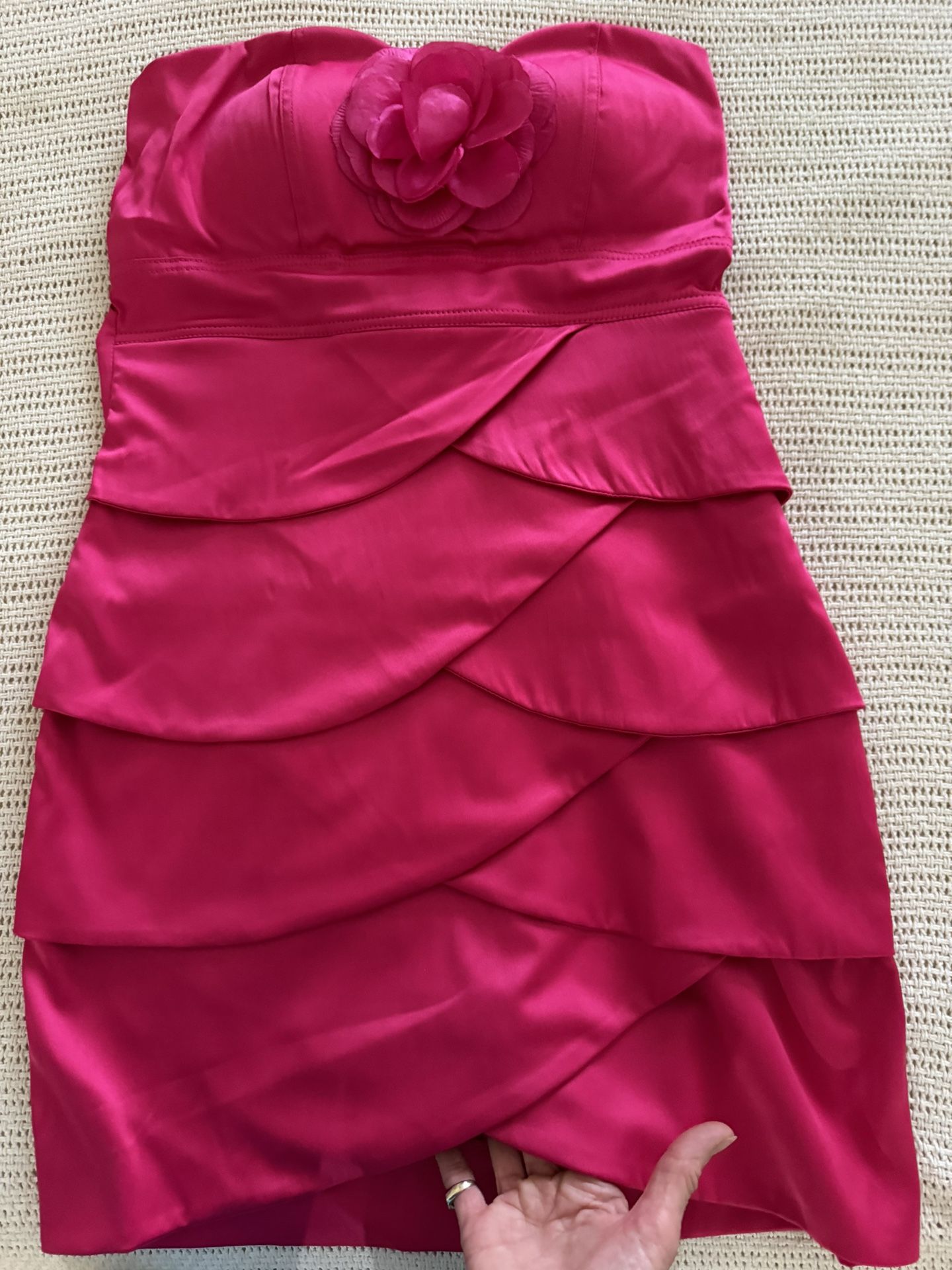 Fuchsia Bare Shoulders  Dress