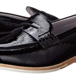 Woman's shoes penny black crinkle