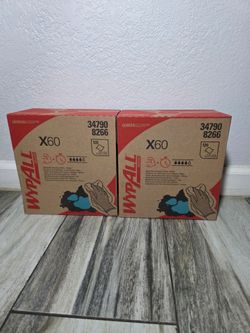 (**2 PACK**) WypAll X60 Reusable Task Wipe 8.34" x 16.8" 34790 1 Box / 126 Wipes
Brand new, never used or Wiped.
Cellulose / Polypropylene
This ite