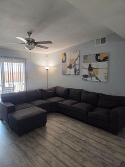 Large Gray Sectional Sofa – $107 OBO