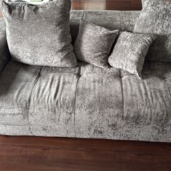 Velvet Grey Couch