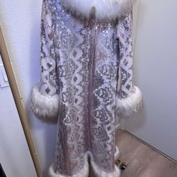 TAMO Designs Limited Edition Rise Gold Aztec Coat Burning Man