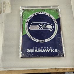 Seattle Seahawks Football Team Metal Sign 