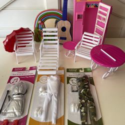Barbie Playset Furniture& Clothes