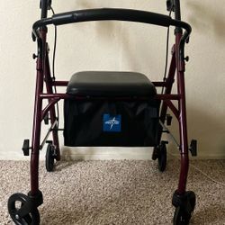 Medline Steel Walker with Seat