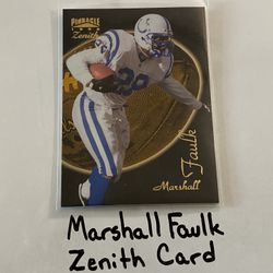 Marshall Faulk Indianapolis Colts Hall of Fame RB Zenith Card. 