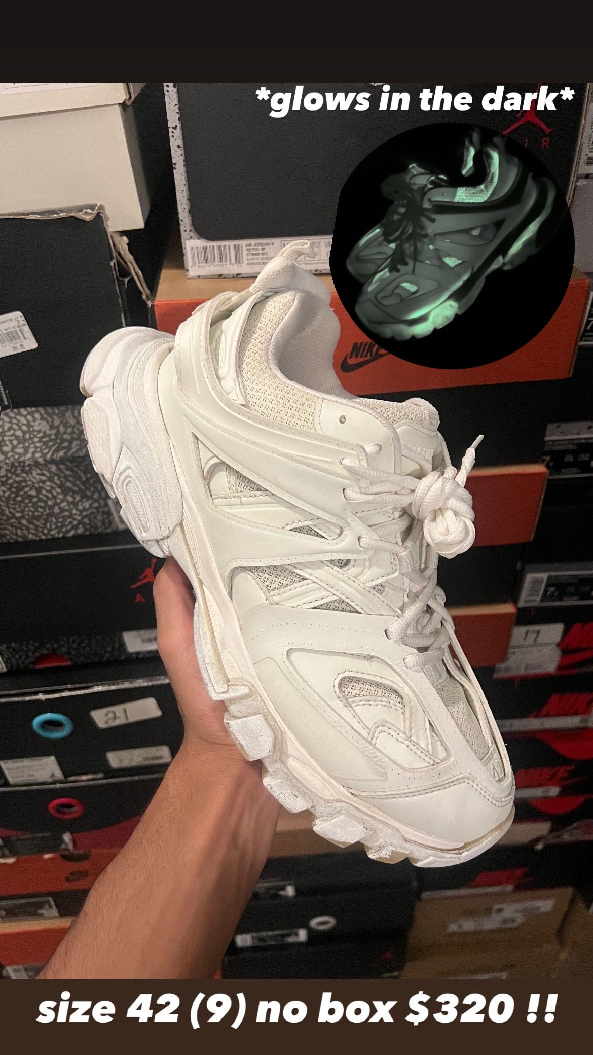 white balenciaga track