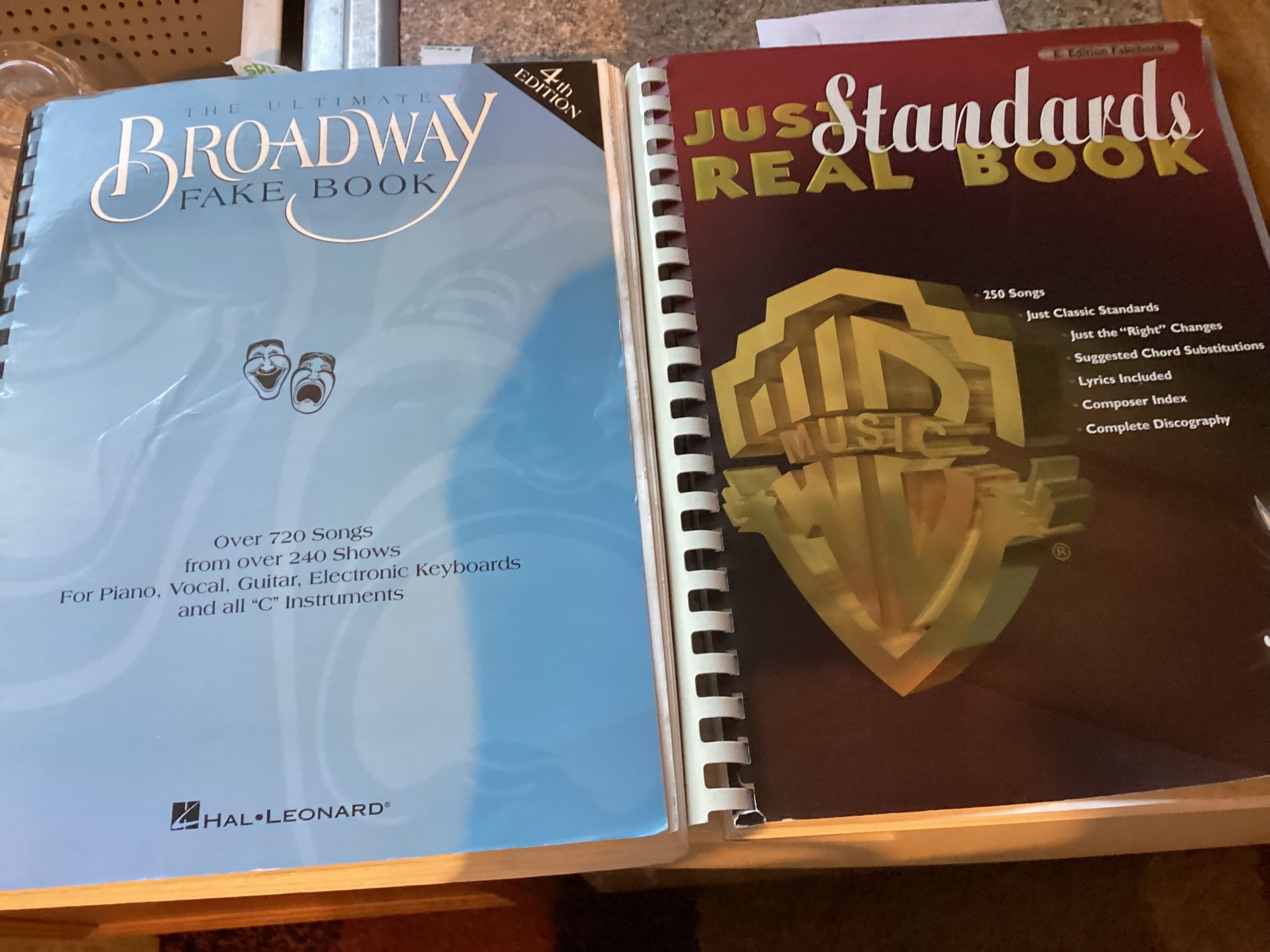 Music Books Hal Leonard Broadway And Warner Brothers Standards Fake Books For Lyrics Piano Guitar Strings Etc