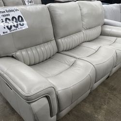 Leather Power Sofa 